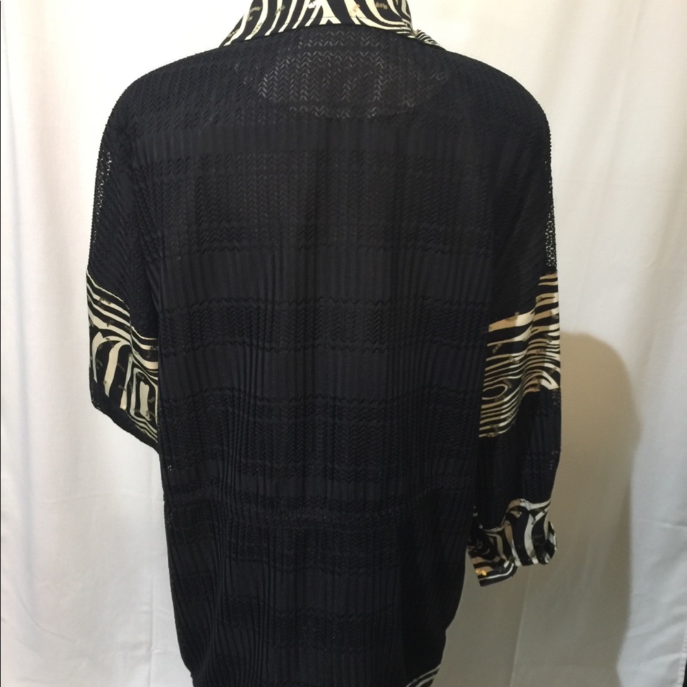 Carolean🌷Jkt Blk/Gold/Cream Lined Size L - Picture 4 of 8